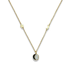 สร้อยคอโซ่โอลีฟระย้ามูนสตาร์พลอย