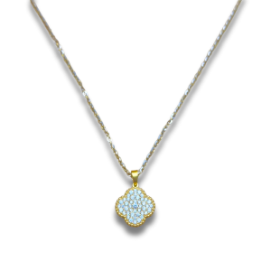 สร้อยคอโซ่โอลีฟ 2 สีระย้า VC พลอย